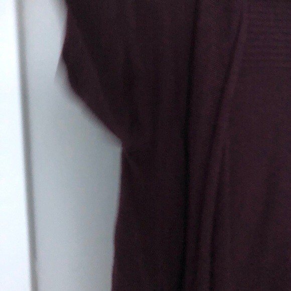 BP Cardigan Sweater Dark Red Soft Cozy Maroon Wine Open Front Burgundy Medium - Picture 5 of 6